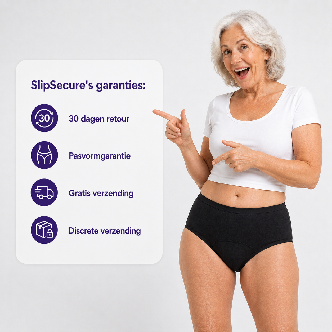 SlipSecure™ | Comfortabel Lekvrij Ondergoed | 3+2 GRATIS